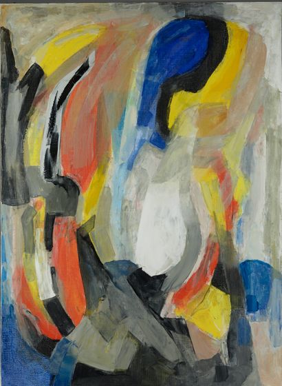 null Luigi GUARDIGLI (1923 - 2008).
Composition abstraite, mai 1968.
Huile sur toile...