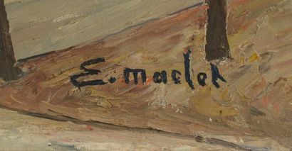 null Elisée MACLET (1881 - 1962).
The Place du Tertre in Paris.
Oil on canvas signed...