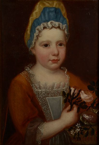 École française vers 1730.
Portrait de fillette...
