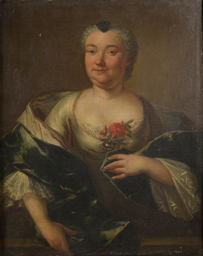 École française du XVIIIe siècle.
Portrait...