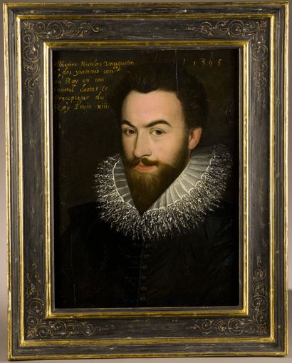 null École française vers 1590
Portrait de Nicolas Vauquelin des Yveteaux (1567-1647)
Huile...