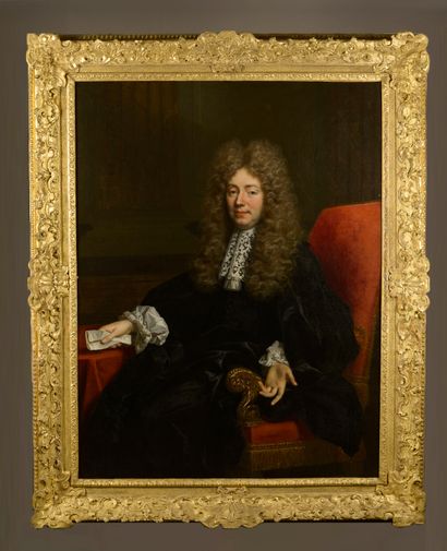 null Nicolas de LARGILLIERE (1656-1746).
Portrait de François Carel (1663-1715).
Huile...