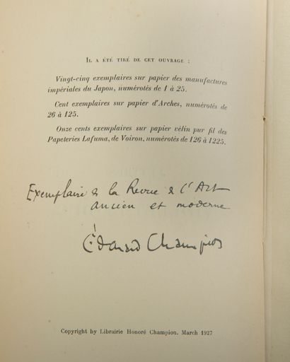 null Ensemble de volumes avec envois autographes signés dont Coquiot, Courthion,...