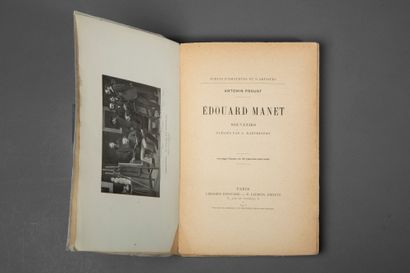 null PROUST (Antonin). Edouard Manet. Paris, bookshop Renouard - H. Laurens, 1913....