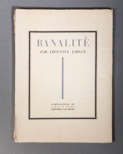 FARGUE (Léon-Paul) Banalité. Paris, Gallimard,...