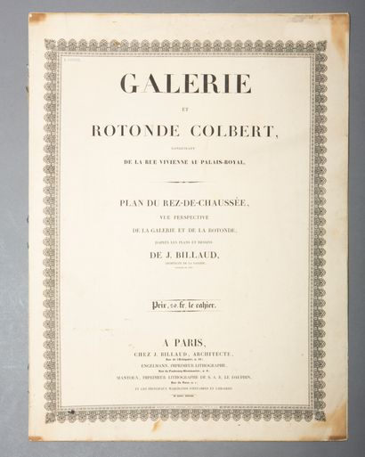 null BILLAUD (J.). Galerie et Rotonde Colbert conduisant de la rue Vivienne au Palais-Royal....