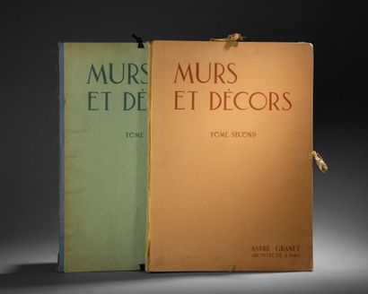 null GRANET (André). Murs et décors. Paris, Albert Lévy, 1929-1931. 2 volumes in-folio...