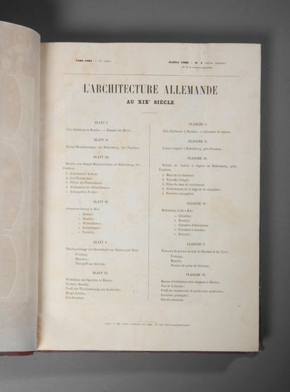 null Architektinisches Skizzen-Buch. Berlin, Ernst Korn, 1857 et L'Architecture allemande...