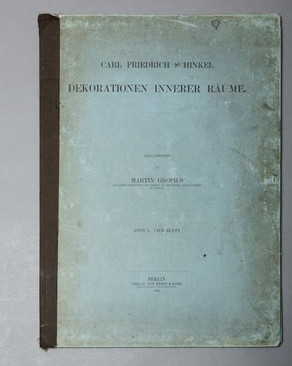 null SCHINKEL (Carl Friedrich). Dekorationen innerer raüme. Berlin, Ernst Korn, 1869....