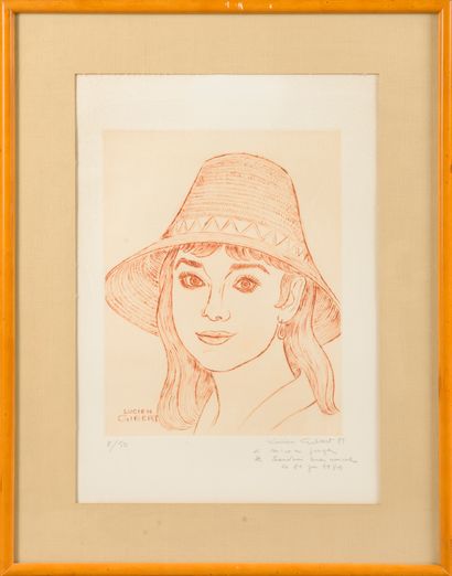 null Lucien Gibert (1904 - 1988).
Jeune femme au chapeau et nu assis de dos.
Deux...