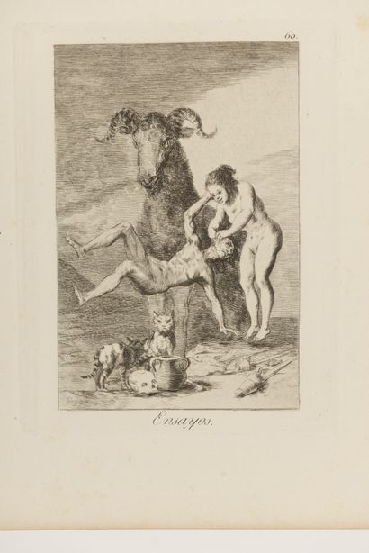 null Francisco DE GOYA Y LUCIENTES (1746-1828). 

Ensayos - planche 60 de la Série...