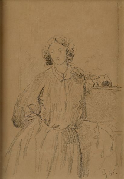 null Ecole Française du XIXe siècle.

Portrait de femme.

Fusain sur papier vergé,...