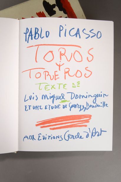 null DOMINGUIN (Luis Miguel) et PICASSO (Pablo). Toros y toreros. Paris, Cercle d'Art,...