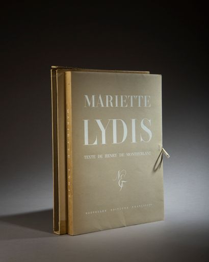null MONTHERLANT (Henry de). Mariette Lydis. [Paris], Nouvelles Éditions Françaises,...