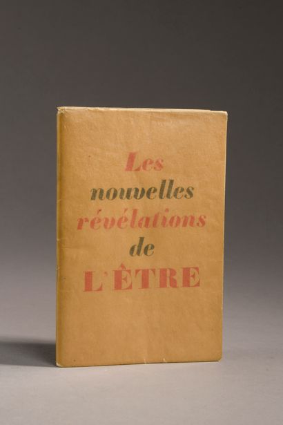 null [ARTAUD (Antonin)]. Les Nouvelles révélations de l'être. Paris, Denoël, 1937.
In-16...