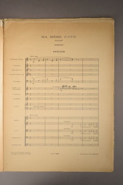 null Maurice RAVEL (1875-1937). Ma mère l’Oye (Paris, A. Durand Fils, 1912) ; un...