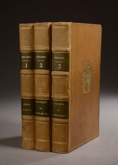 null MERIMEE (Prosper). Œuvres. Paris Charpentier, 1842.
3 volumes in-12. Reliure...