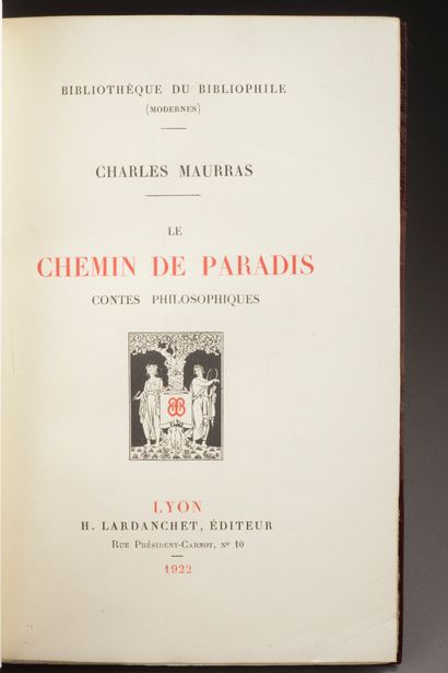 null MAURRAS (Charles). Bel ensemble de 4 volumes in-8 en reliure uniforme demi-maroquin...