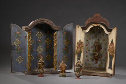 AMERIQUE DU SUD - XIXe siècle. 
Deux autels...