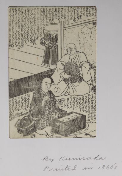 null Utagawa KUMISADA (1786-1865) dit Toyokuni III. 
Ensemble de six estampes, pages...