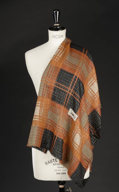 YVES SAINT LAURENT.
Fine woolen shawl with...