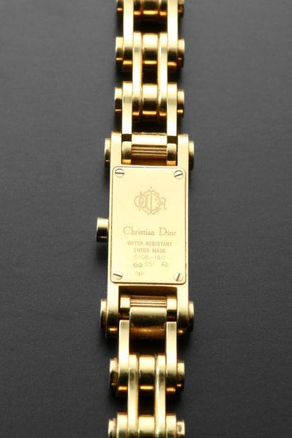 null CHRISTIAN DIOR.
Ladies' wristwatch in 18k yellow gold, the rectangular case,...