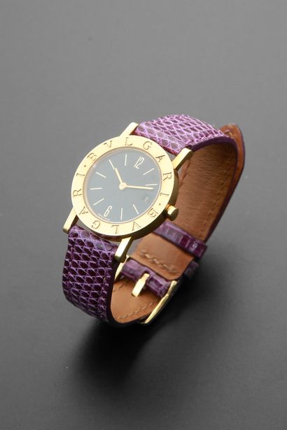 null BULGARI "Bulgari Bulgari".
Ladies' wristwatch in 18k yellow gold, round case,...