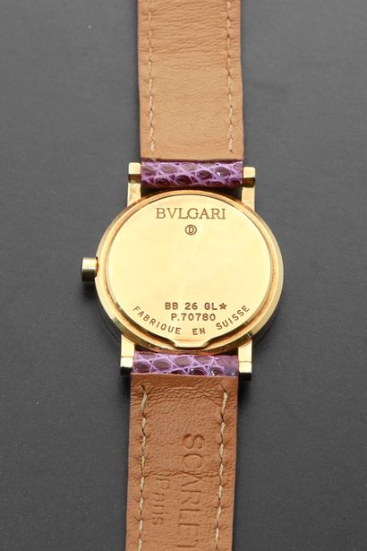 null BULGARI "Bulgari Bulgari".
Ladies' wristwatch in 18k yellow gold, round case,...