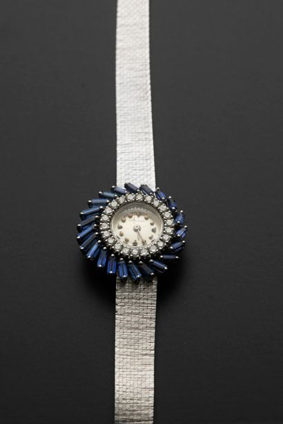 Ladies' wristwatch in 18k white gold, diamonds...