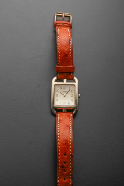 null HERMÈS "Cap Cod".
Bracelet watch of lady out of silver 925 thousandths, the...