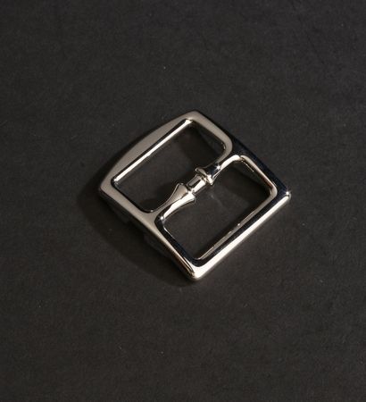 HERMÈS. 
Buckle of square in silver plated...