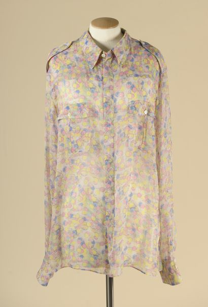 CHANEL. 
Chiffon blouse in shades of old...