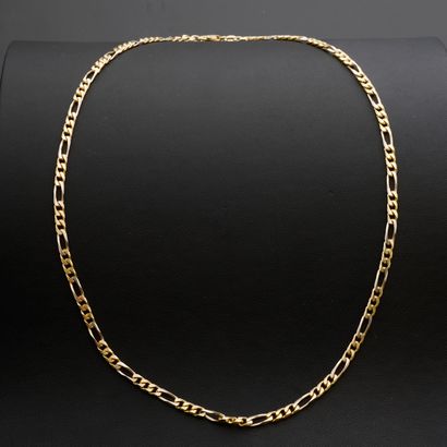 Necklace in 18k two-tone gold with curb chain...