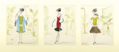 JEAN-DENIS MALCLES (Paris, 1912 - 2002) «Lady Hurf» «Eva en voleuse» et «Lady Hurf...