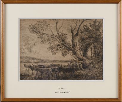 null Charles François DAUBIGNY (1817-1878). 

Le Gué, premier état.

Eau-forte et...