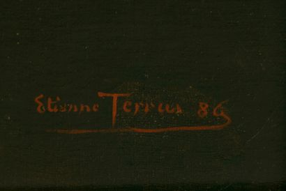 null Etienne TERRUS (1857-1922).
Pannier de pomme.
Huile sur toile signée et datée...