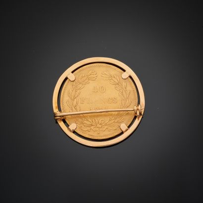 null Pièce en or de 40 Francs au profil de Louis Philippe lauré datant de 1834, atelier...