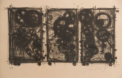null Jean TINGUELY (1925-1991). 
Méta-Harmonie (1977). 
Lithograph signed lower right...