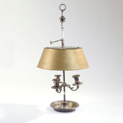 Silver-plated bronze kettle lamp, the three...