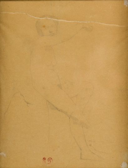 null Pierre ANDRIEU (1821-1892).

Study of a seated woman.

Graphite on tracing (torn),...