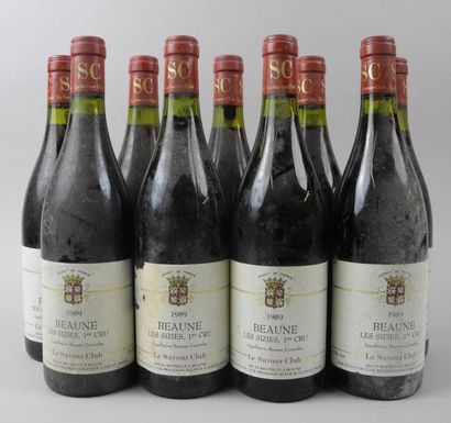 null 9 Bouteilles BEAUNE "Sizies", Savour Club 1989