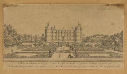 null Israël SILVESTRE (1621-1691).
Vue du château de Grosbois. 
Vue du château de...