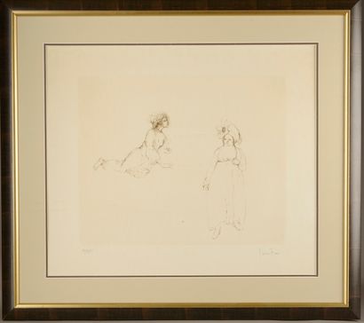 null Léonor FINI (1907-1996).
La supplication.
Gravure signée au crayon en bas à...