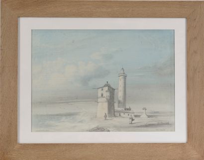 null Jules Achille NOEL (1810/1815-1881).
Pen-March, 1841.
Gouache and pencil on...