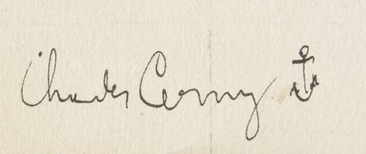 null Charles CERNY (1892-1965). 
La victorieuse.
Aquarelle, encre et crayon sur papier,...