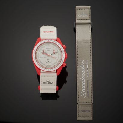 null OMEGA X SWATCH " Speedmaster Mission to Mars".
Montre bracelet, boîtier rond...