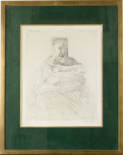 null Jacques VILLON (1875-1963).

Portrait d'homme les bras croisés.

Estampe en...