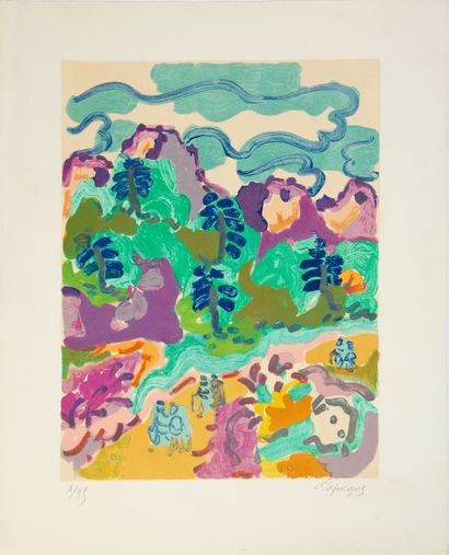 Charles LAPICQUE (1898-1988). 

Landscape.

Color...