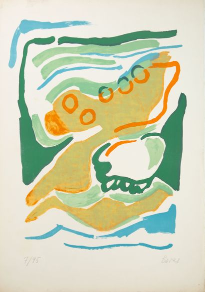 null Francisco BORES (1898-1972)

Abstraction. 

Lithographie en couleurs signée...