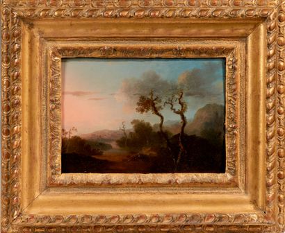 null Attribué à Simon Mathurin LANTARA (1729-1778).
Paysages aux grands arbres.
Paire...